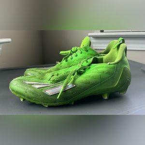 Adidas Adizero Big Mood Solar Green Silver Football Cleats GX7891 Men's Size 9.5